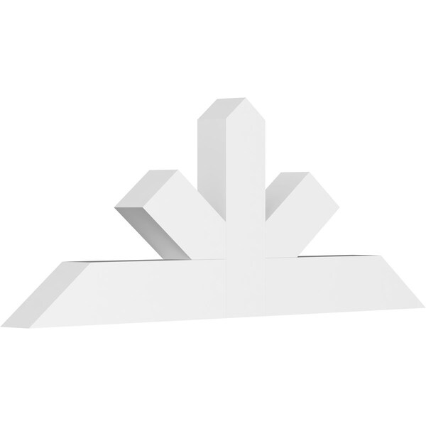 Ekena Millwork Saratoga Architectural Grade PVC Gable Bracket, 60"W x 22 1/2"H x 4"D x 6"F, 9/12 Pitch GBP060X23X0406SAR00 - main